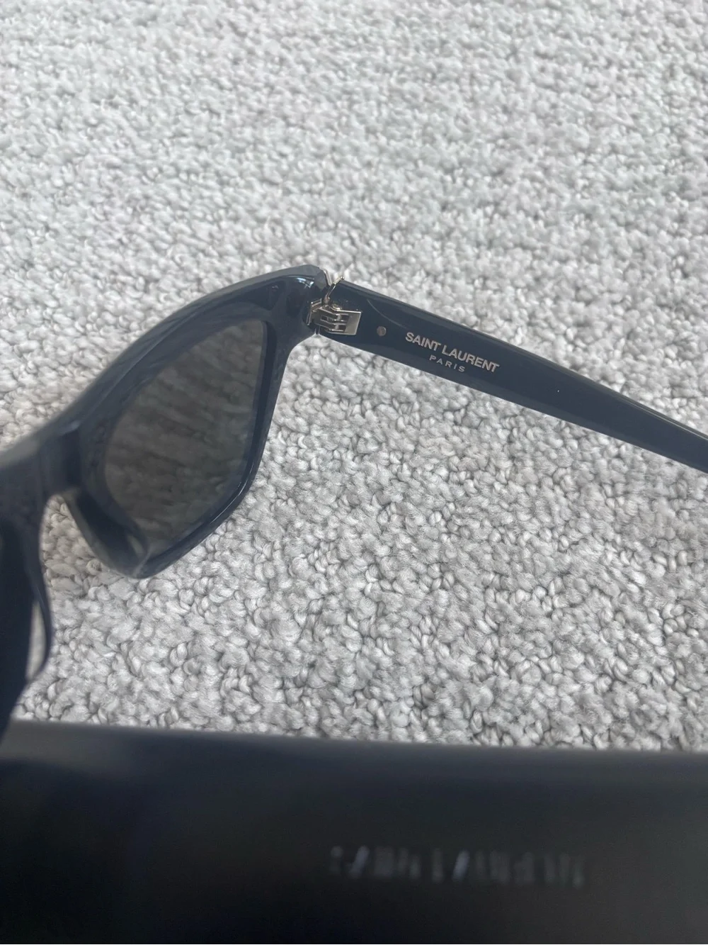Saint Laurent Black Sunglasses with Gold YSL Logo